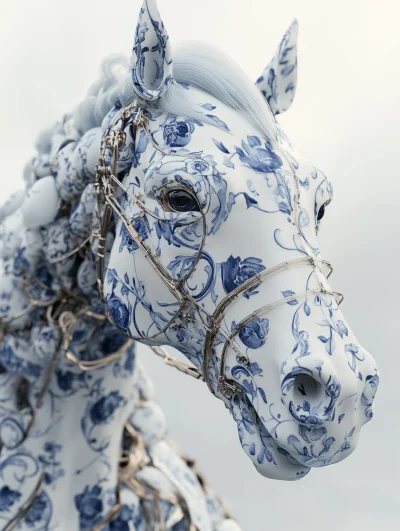 Mechanical Horse in Porcelain