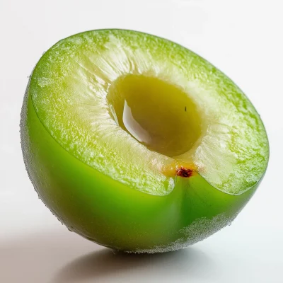 Close Up of Frosted Green Plums