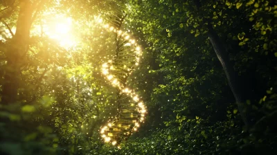 Glowing DNA in a Forest