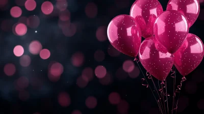 Dark Pink Balloons