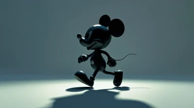 Walking Mickey Mouse Silhouette