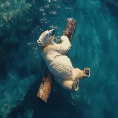 Polar Bear in Blue Waters