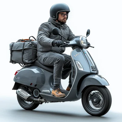 Delivery Person on Vespa