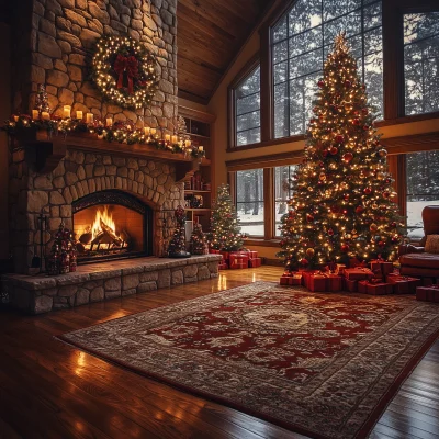 Cozy Christmas Home Interior