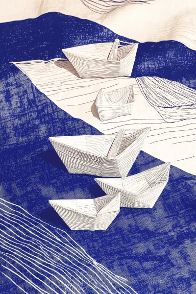 Floating Paper Boats