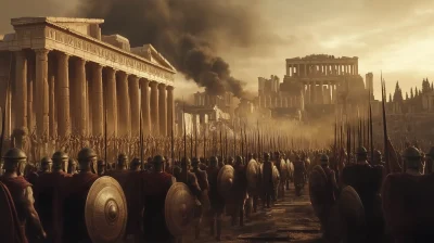 Ancient Romans Attack Greeks