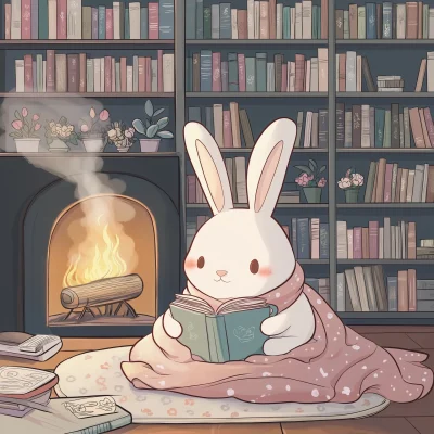 Cozy Bunny Sticker