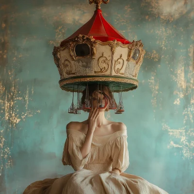 Surreal Carousel Woman