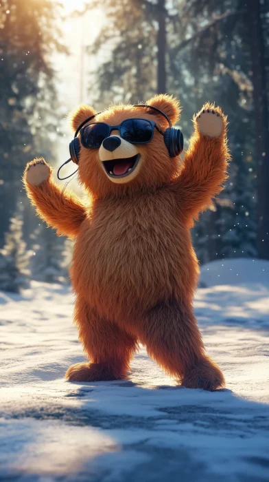 Dancing Bear in Winter