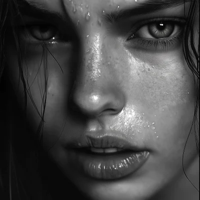 Realistic Black and White Portraits