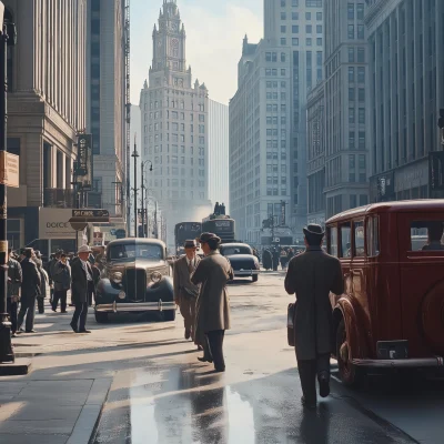 Morning in 1940’s Chicago