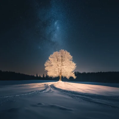 Serene Snow Field