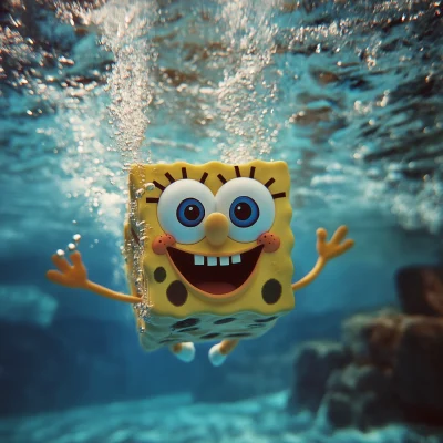 Underwater Portrait of SpongeBob