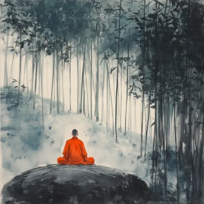 Meditative Monk