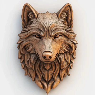 Viking Wolf Head Sculpture