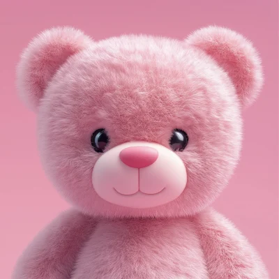 Fluffy Pink Teddy Bear