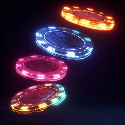 Neon Poker Chips