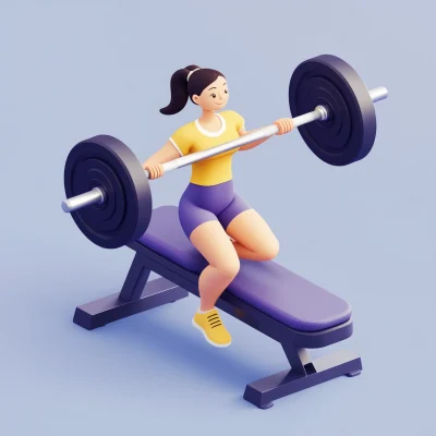 Woman Lifting Barbell