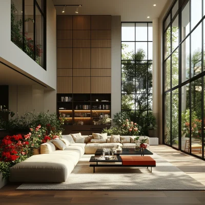 Luxurious Apartment Surrounded by Flowers