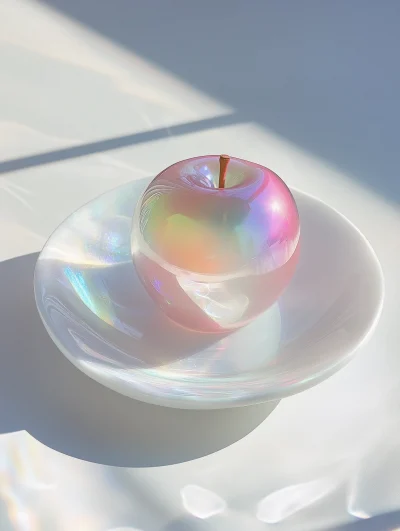 Floating Glass Apple