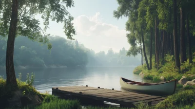 Peaceful Riverside Scene