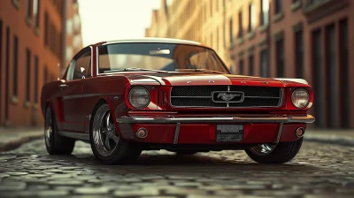 Vintage Mustang in Downtown