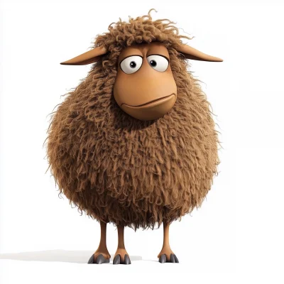 Funny Quirky Brown Sheep