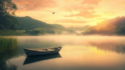 Serene Sunrise at the Lake