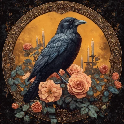 Raven and Roses