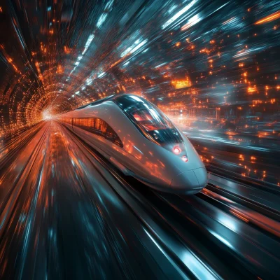 Futuristic High Speed Train