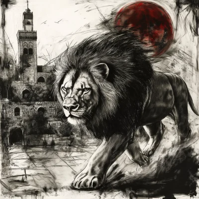 Palestine Symbolized as a Lion