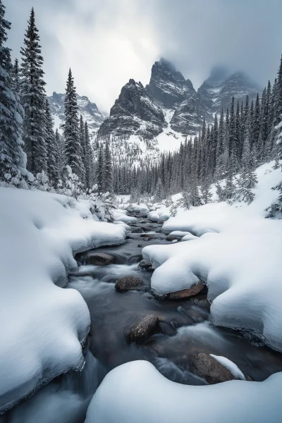 Winter Storm in the Mountains