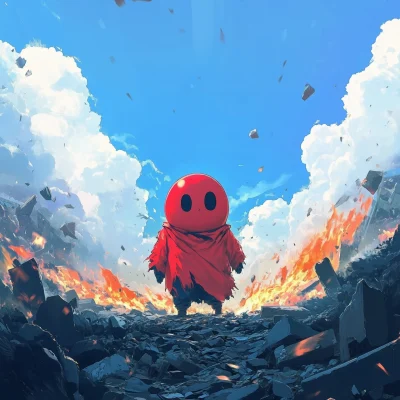 Hiking Ninja Red Blob