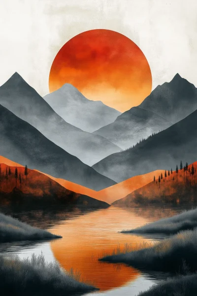 Minimalist Abstract Landscape