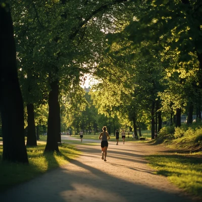 Runner Preparing in the Park