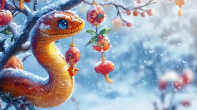 Festive Snake Decoration