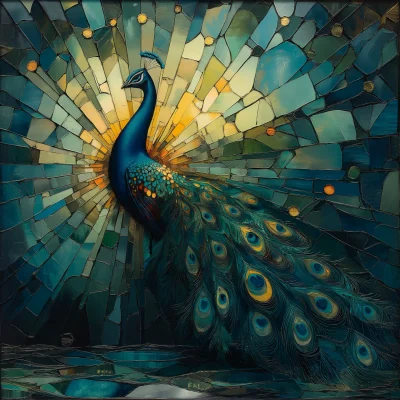 Surreal Peacock Transformation