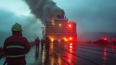 Fire on Car Carrier Vessel