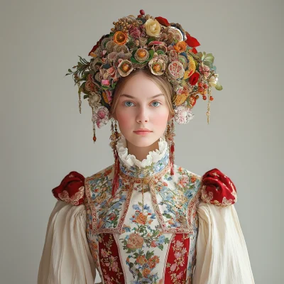 Swedish Woman in Traditional Dress