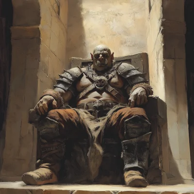 Orc Throne in Dark Halls