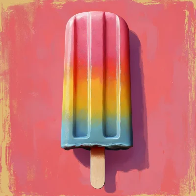 Hand Drawn Rainbow Popsicle