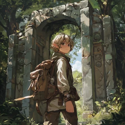 Young Adventurer at Ancient Gate