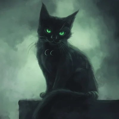 Mysterious Black Cat