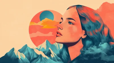 Mountain Woman Illustration