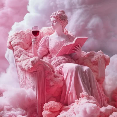 Surreal Pink Goddess Portrait