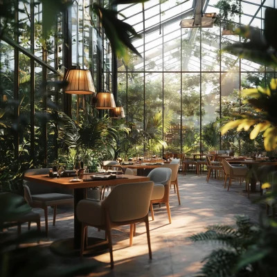 Modern Greenhouse Restaurant