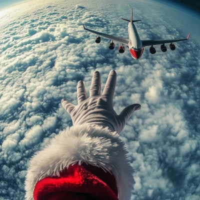 Santa Waving Goodbye