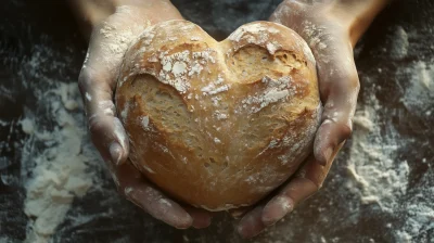 Artisan Bread with Heart Crust