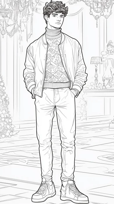 Stylish Teen in Holiday Setting