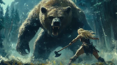 Viking Warrior vs Grizzly Bear